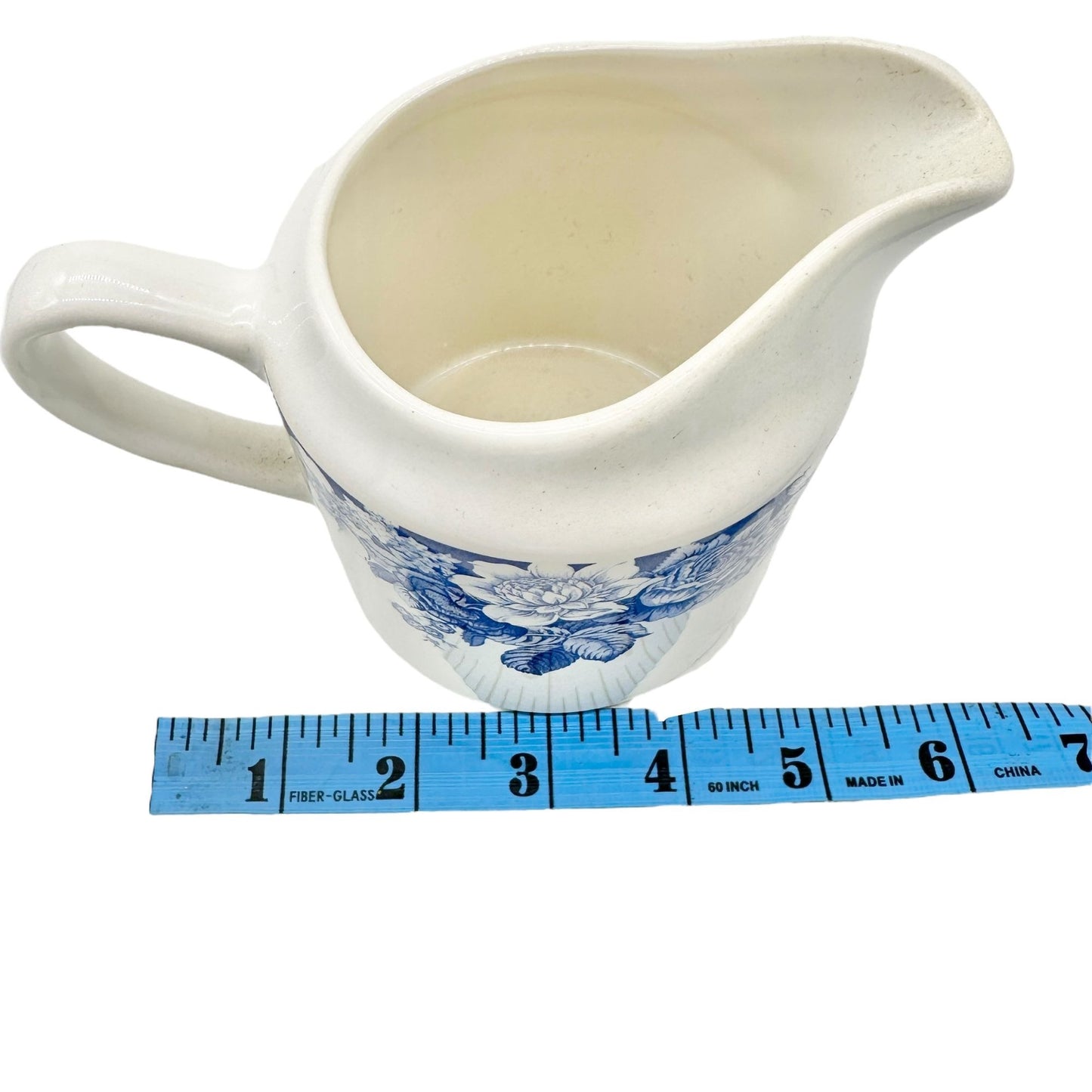 Nautica Bermuda Tablewares Creamer With Blue Floral Design Portugal Vintage