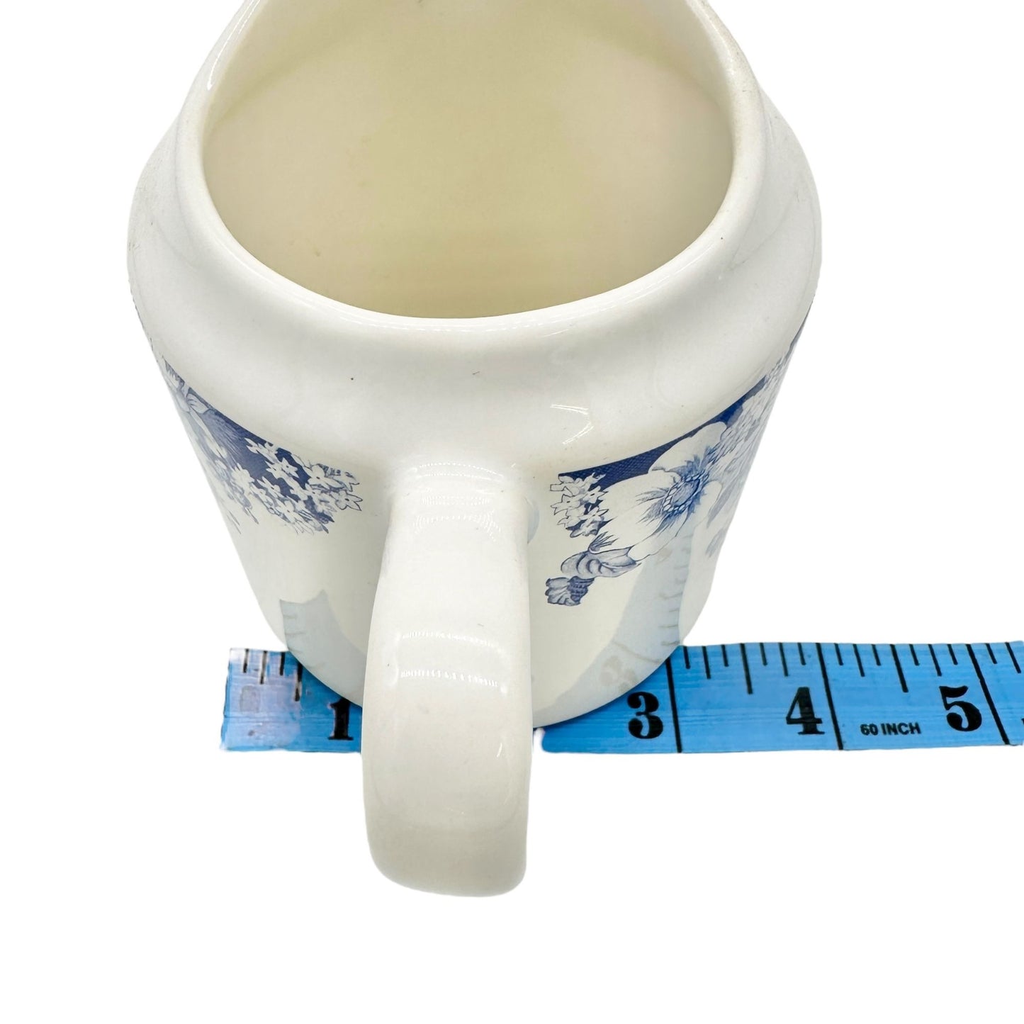 Nautica Bermuda Tablewares Creamer With Blue Floral Design Portugal Vintage