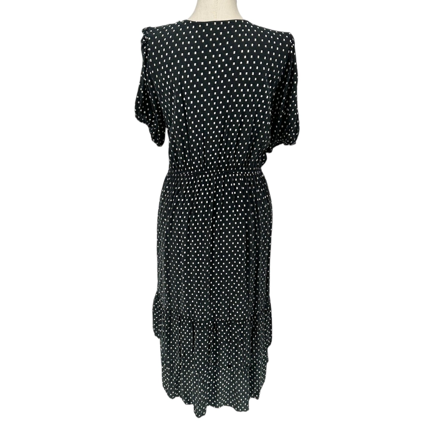 Knox Rose Wrap Midi Dress XXL Black White Polka Dot Maternity Breastfeeding