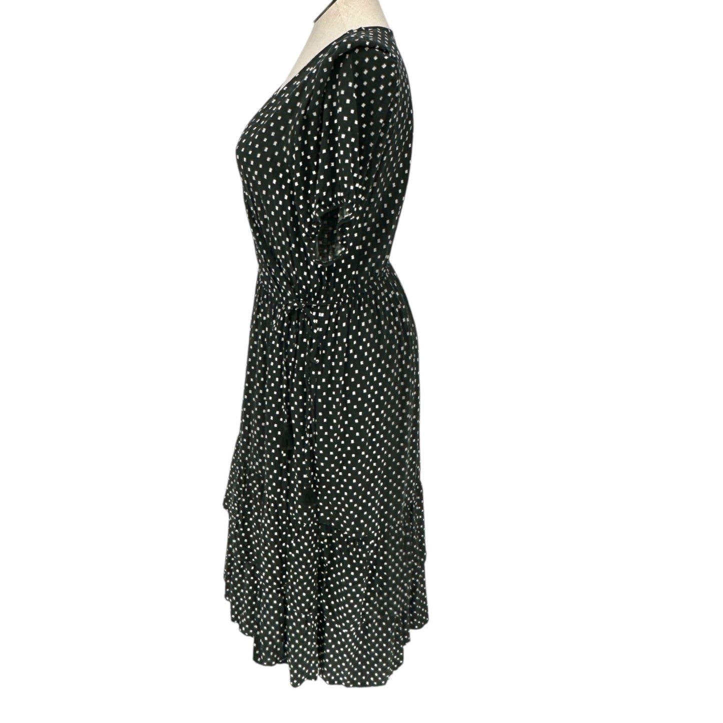 Knox Rose Wrap Midi Dress XXL Black White Polka Dot Maternity Breastfeeding