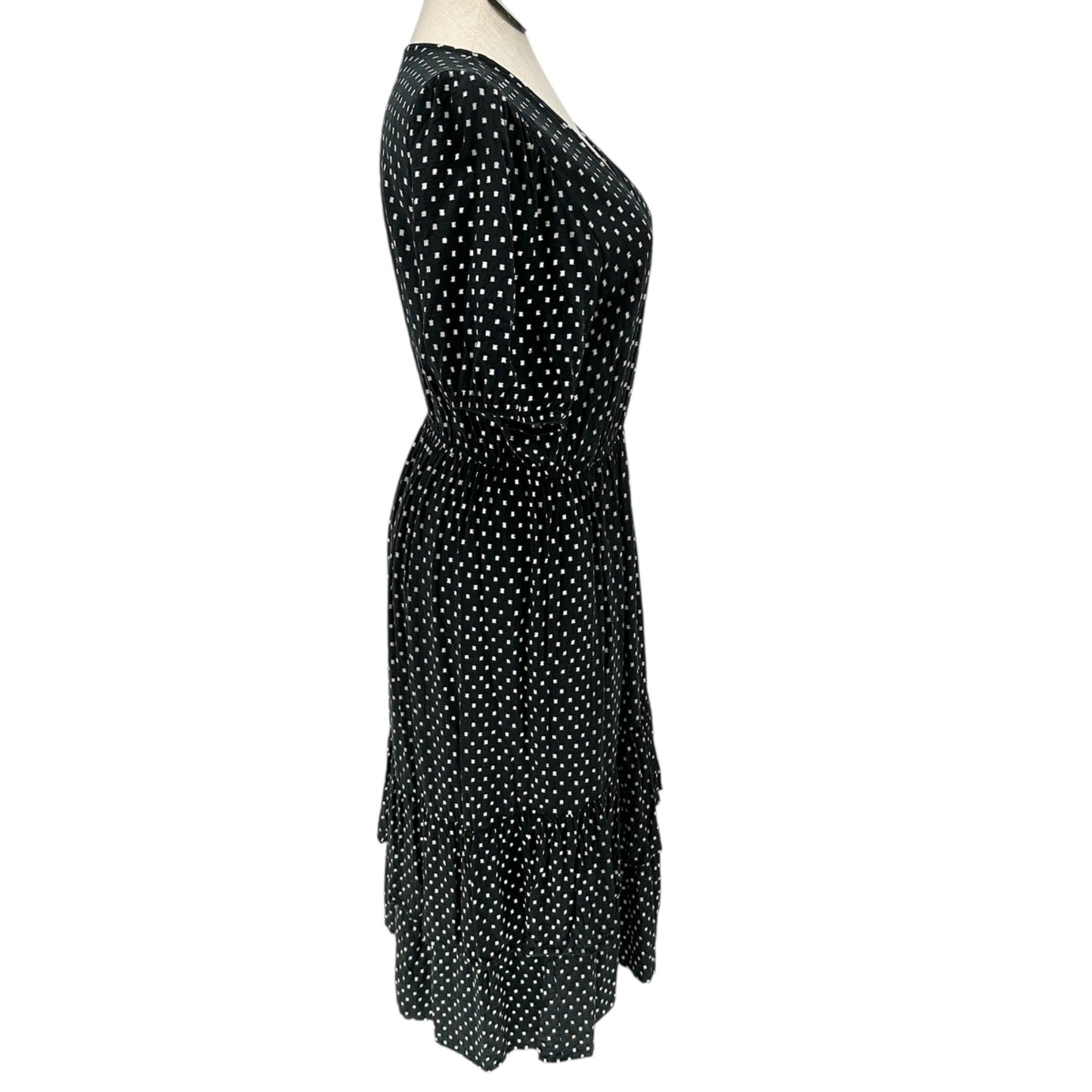 Knox Rose Wrap Midi Dress XXL Black White Polka Dot Maternity Breastfeeding