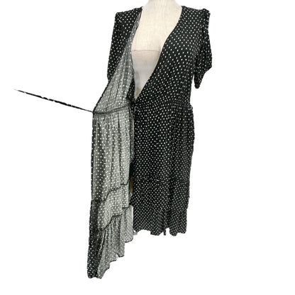 Knox Rose Wrap Midi Dress XXL Black White Polka Dot Maternity Breastfeeding