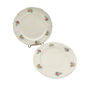Tea Rose USA Floral Dinner Plates Set Of 2 Scalloped Edge Vintage Ceramic 10 in
