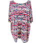 LuLaRoe Americana Irma Tunic Womens 2XL Red White Blue Stripe Patriotic Eagle