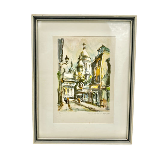 Framed Artwork Paris Le Sacre Coeur By Marius Girard 9.5 x 7.5 Inch Frame