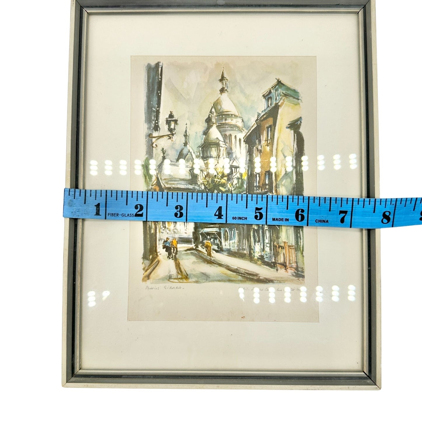 Framed Artwork Paris Le Sacre Coeur By Marius Girard 9.5 x 7.5 Inch Frame
