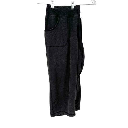 Athletic Works Lounge Pants Womens XXXL 22 Black Terry Pockets Drawstring