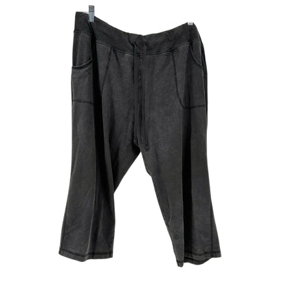 Athletic Works Lounge Pants Womens XXXL 22 Black Terry Pockets Drawstring