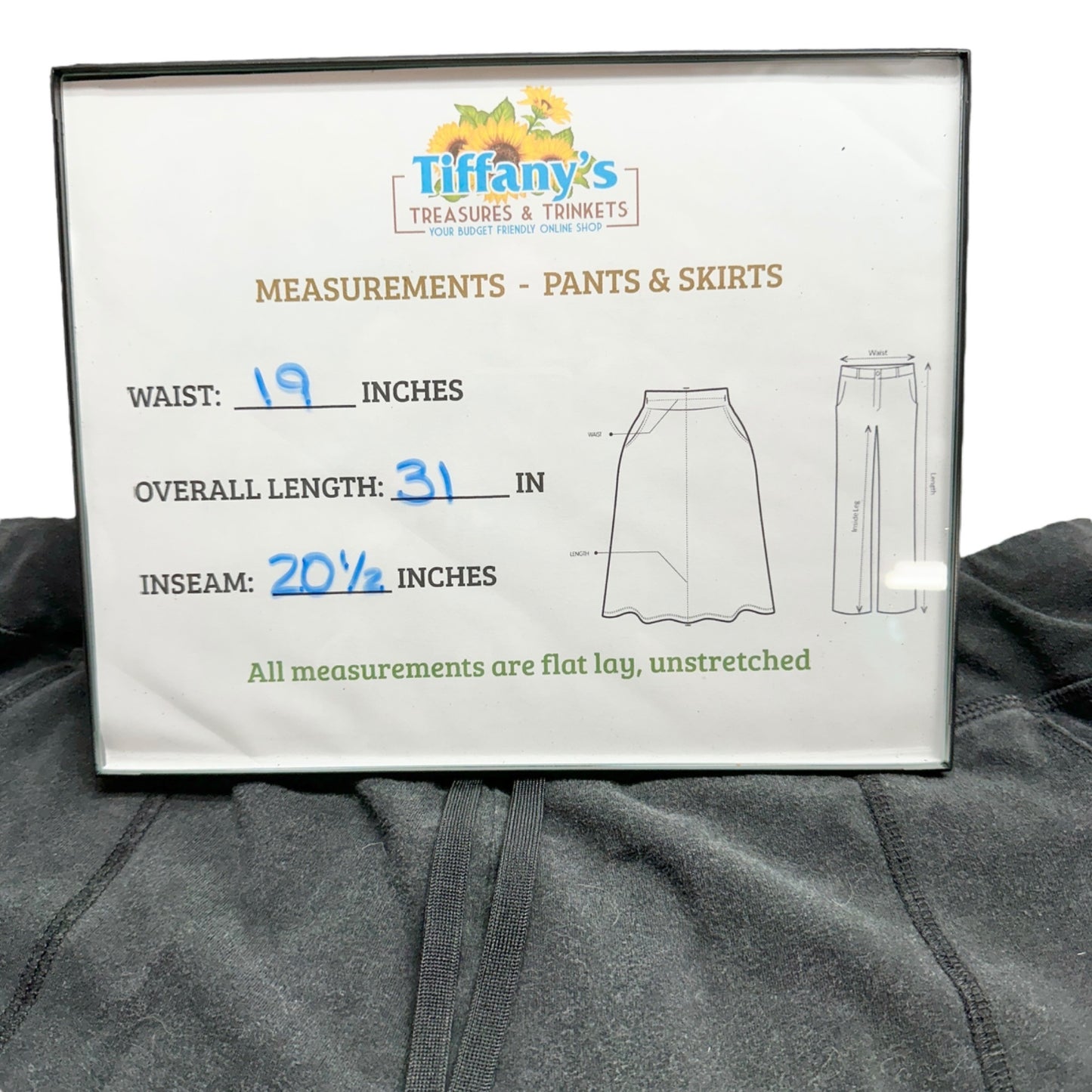 Athletic Works Lounge Pants Womens XXXL 22 Black Terry Pockets Drawstring