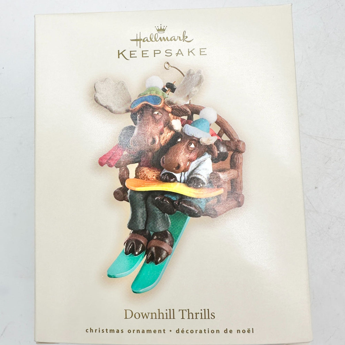 Hallmark Keepsake Downhill Thrills 2007 Christmas Ornament Big Little Moose Ski