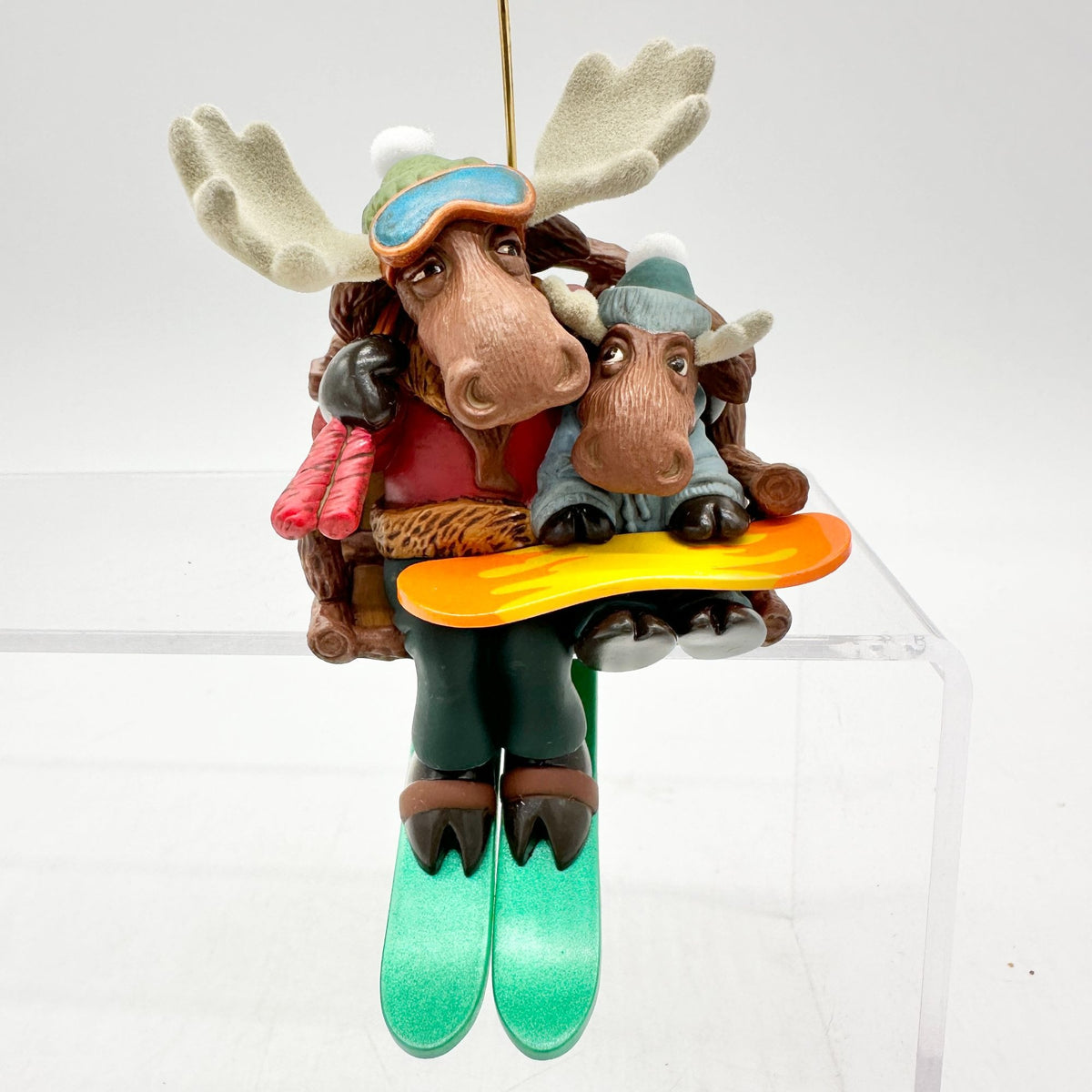 Hallmark Keepsake Downhill Thrills 2007 Christmas Ornament Big Little Moose Ski