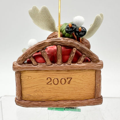 Hallmark Keepsake Downhill Thrills 2007 Christmas Ornament Big Little Moose Ski