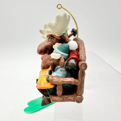 Hallmark Keepsake Downhill Thrills 2007 Christmas Ornament Big Little Moose Ski