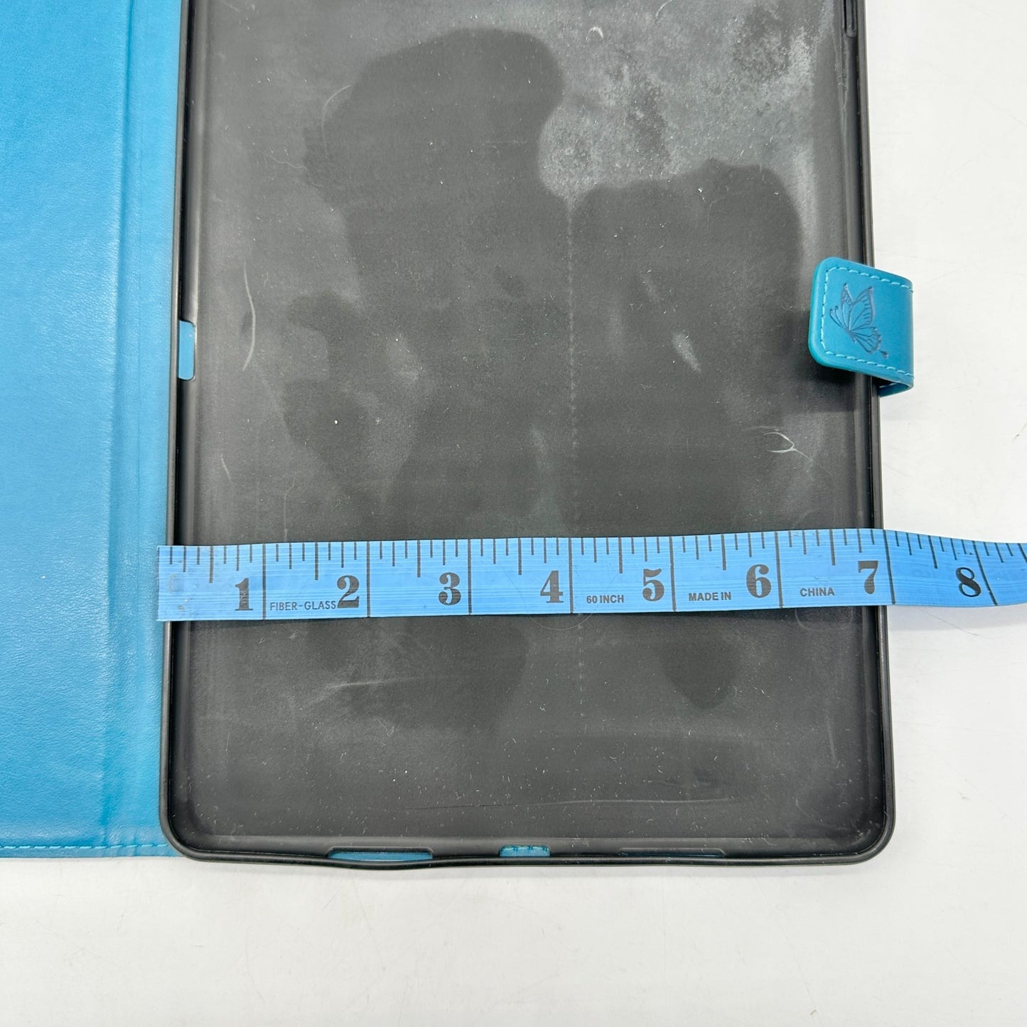 iPad Case Embossed Tree and Cat Design 7x10 inch Fit Magnetic Closure Card Slots