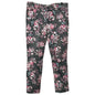 Bandolino Denim Pants Womens 12 Black Floral Print Cotton Blend Slim Fit Stretch