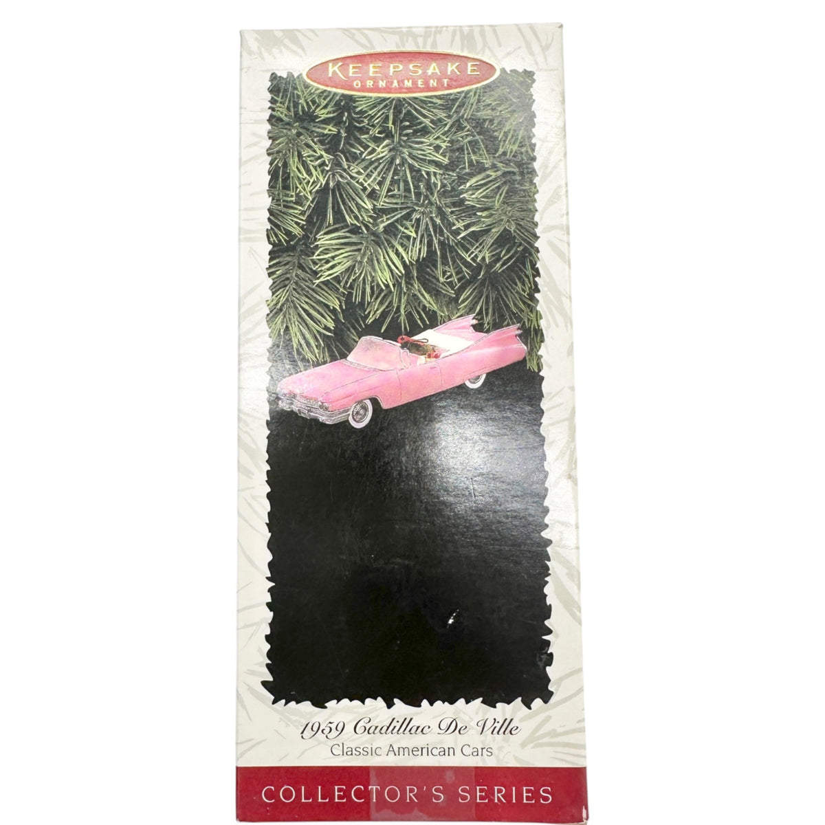 Hallmark 1959 Cadillac DeVille Keepsake Ornament American Cars Series Pink 1996