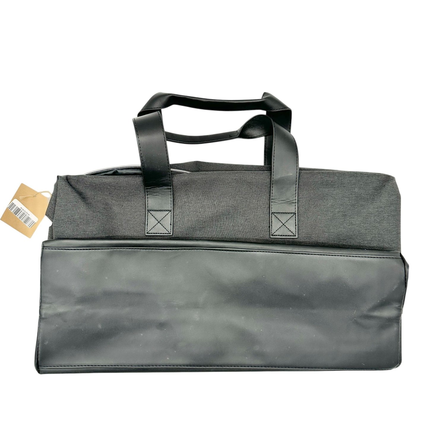 Azzaro Paeduma Duffle Bag Gray and Black Recycled Material NEW 20.5 x 11 x 6.5