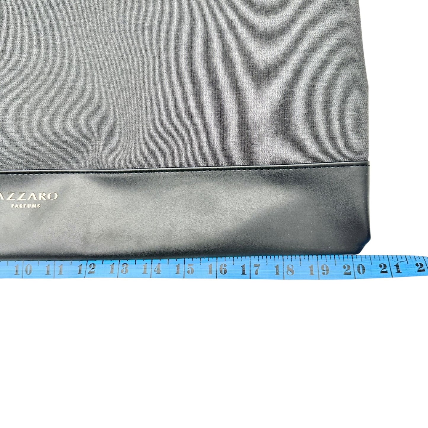 Azzaro Paeduma Duffle Bag Gray and Black Recycled Material NEW 20.5 x 11 x 6.5