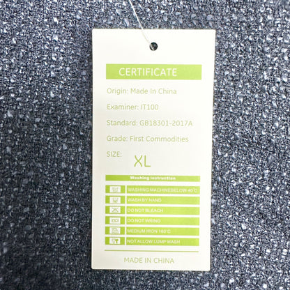 New Collection Dress Womens XL Navy Blue Braided Collar SS Textured Shift Dress