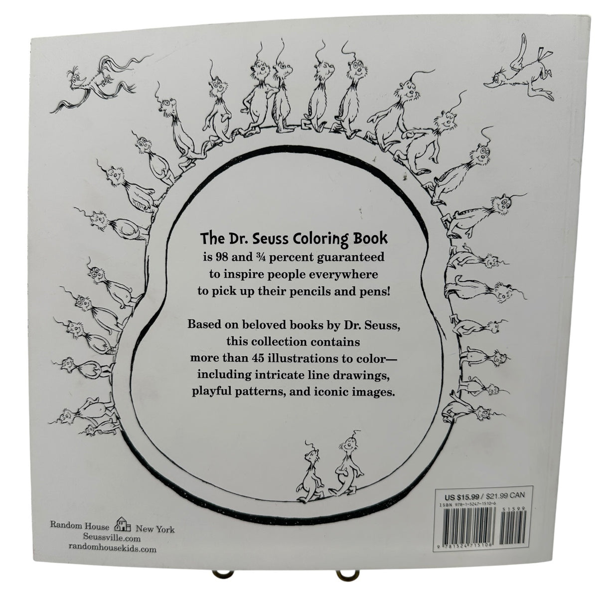The Dr. Seuss Coloring Book 45+ Illustrations Random House 2016 Paperback