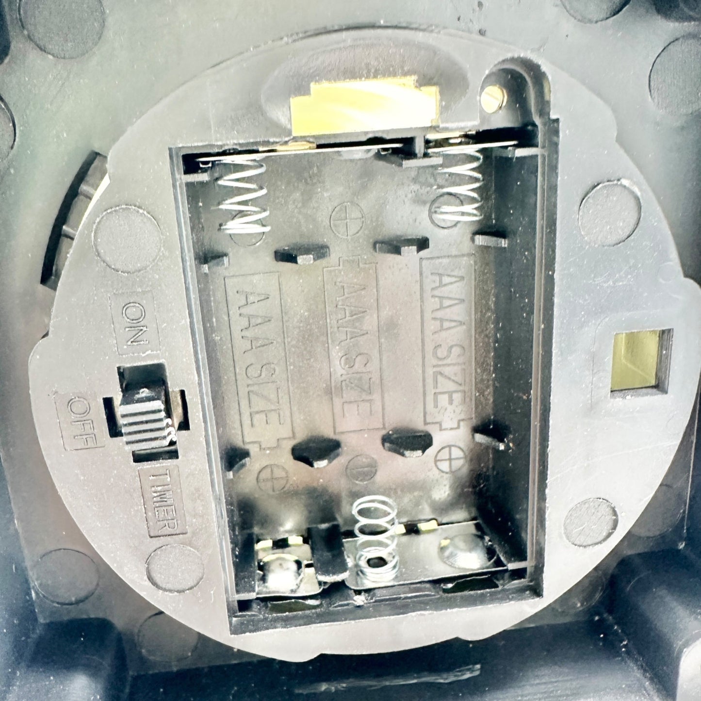 Christmas Lantern With LED Candle Black Plastic Festive Accents Battery WORKS