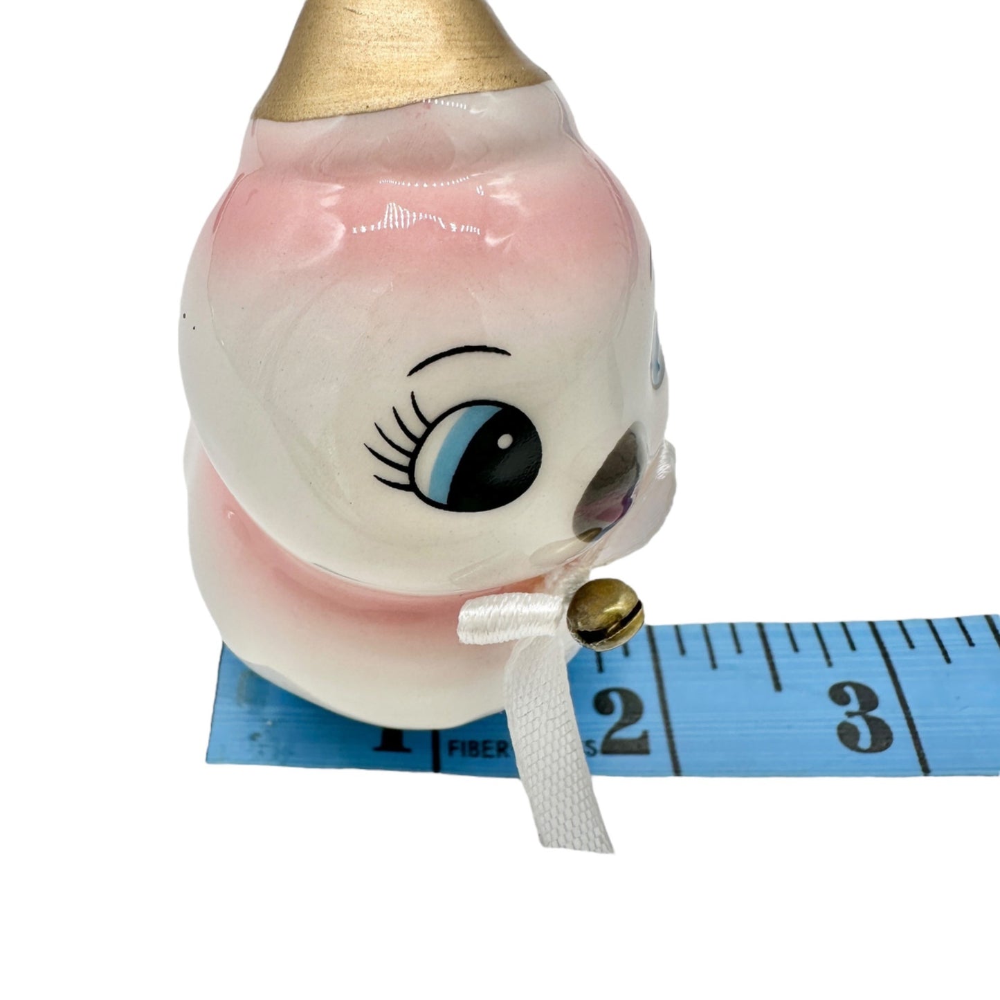 Target Wondershop Retro Ceramic Bird Ornament Pink Gold Details with Bell+Bow