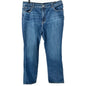 Lee Jeans Womens 18 Relaxed Fit Straight Leg High Rise Instantly Slim Blue Denim