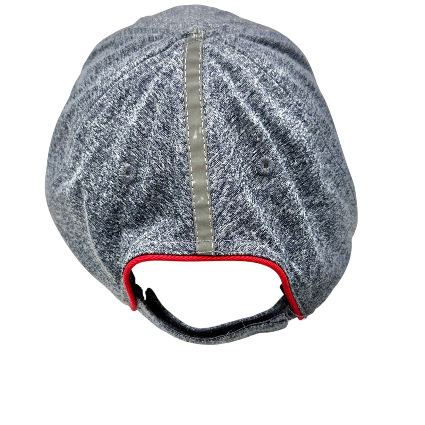 Dominos Pizza Logo Baseball Cap Hat Heathered Gray Reflective Stripe Adjustable