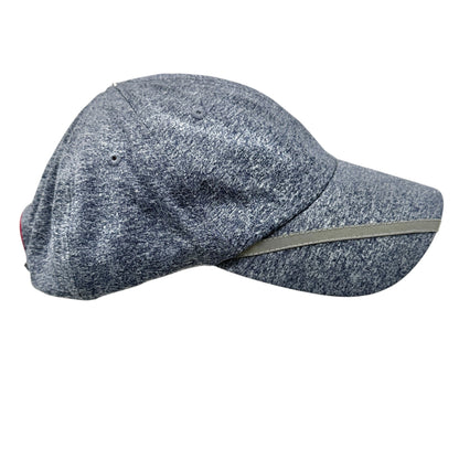 Dominos Pizza Logo Baseball Cap Hat Heathered Gray Reflective Stripe Adjustable