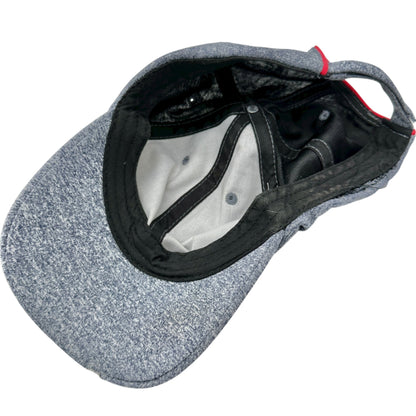 Dominos Pizza Logo Baseball Cap Hat Heathered Gray Reflective Stripe Adjustable