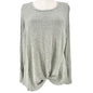 Latched Mama Nursing Top Womens 1X Twist Front Knit Sage Green LS Maternity Moms