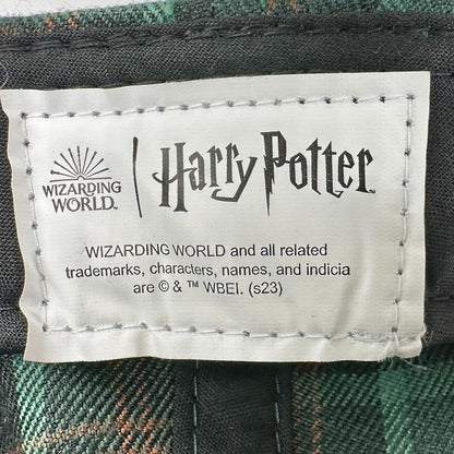 Harry Potter Hogwarts Baseball Hat Cap Green Plaid Adjustable Leather Back OSFM