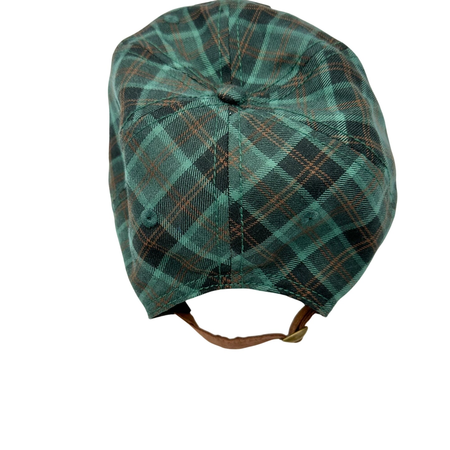 Harry Potter Hogwarts Baseball Hat Cap Green Plaid Adjustable Leather Back OSFM