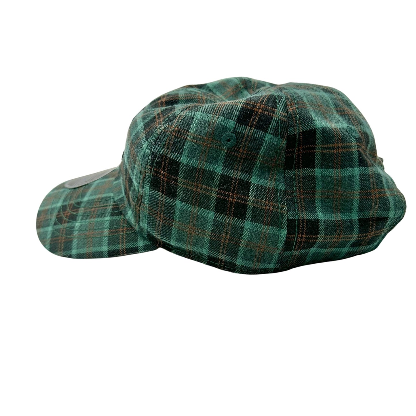 Harry Potter Hogwarts Baseball Hat Cap Green Plaid Adjustable Leather Back OSFM