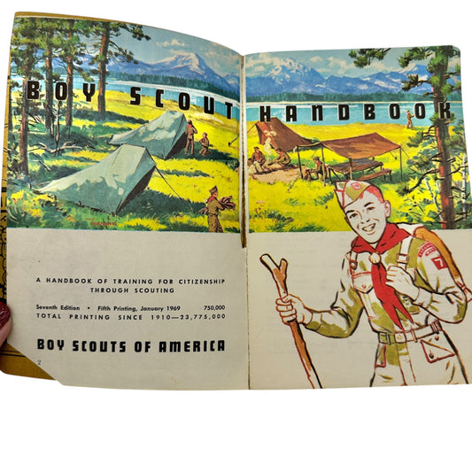 Boy Scouts of America 1969 Handbook For Boys Vintage Paperback Scouting