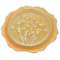Iridescent Iris & Herringbone Marigold Plate 12 in Vintage Carnival Glass