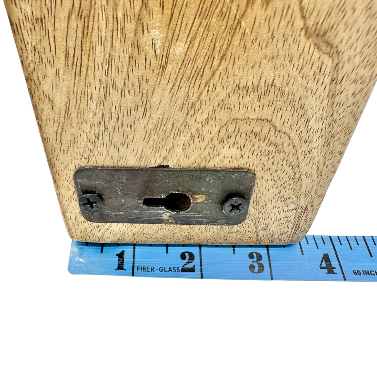 Rustic Wood and Hammered Metal 3-Hook Wall Mounted Coat or Hat Rack