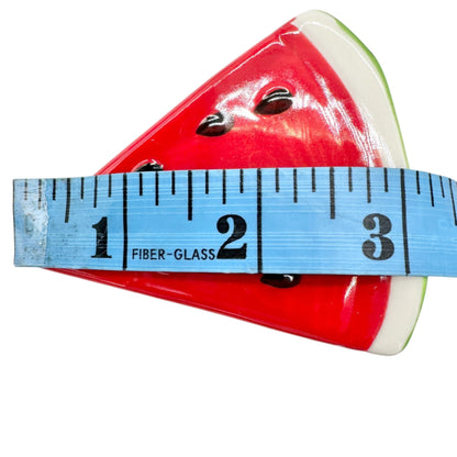 Watermelon Slice Ceramic Salt and Pepper Shaker Set Red Green Kitchen Decor 3"H
