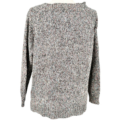 Chaps Sweater Womens 2X Multicolor Knit Cotton Blend LS Boat Neck Relaxed Fit