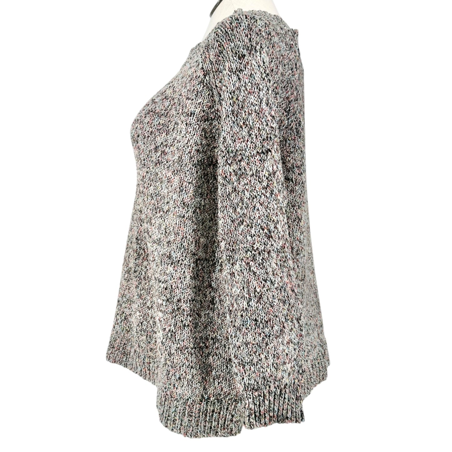 Chaps Sweater Womens 2X Multicolor Knit Cotton Blend LS Boat Neck Relaxed Fit