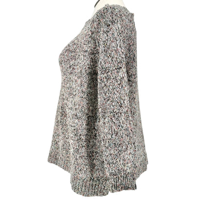 Chaps Sweater Womens 2X Multicolor Knit Cotton Blend LS Boat Neck Relaxed Fit