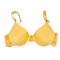 Yellow Padded Bra Size 34B Adjustable Straps Hook Closure Floral Lace Trim