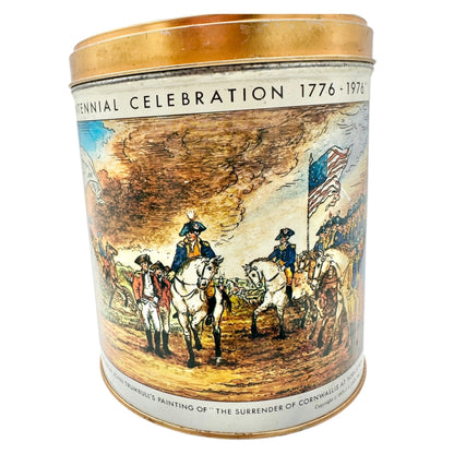 Bicentennial Celebration Tin 1776-1976 John Trumbull Painting Storage Container