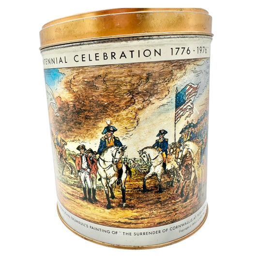 Bicentennial Celebration Tin 1776-1976 John Trumbull Painting Storage Container