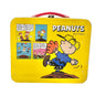 Vintage Hallmark Peanuts Metal Lunch Box Charlie Brown Snoopy Yellow 6"x5"x3"