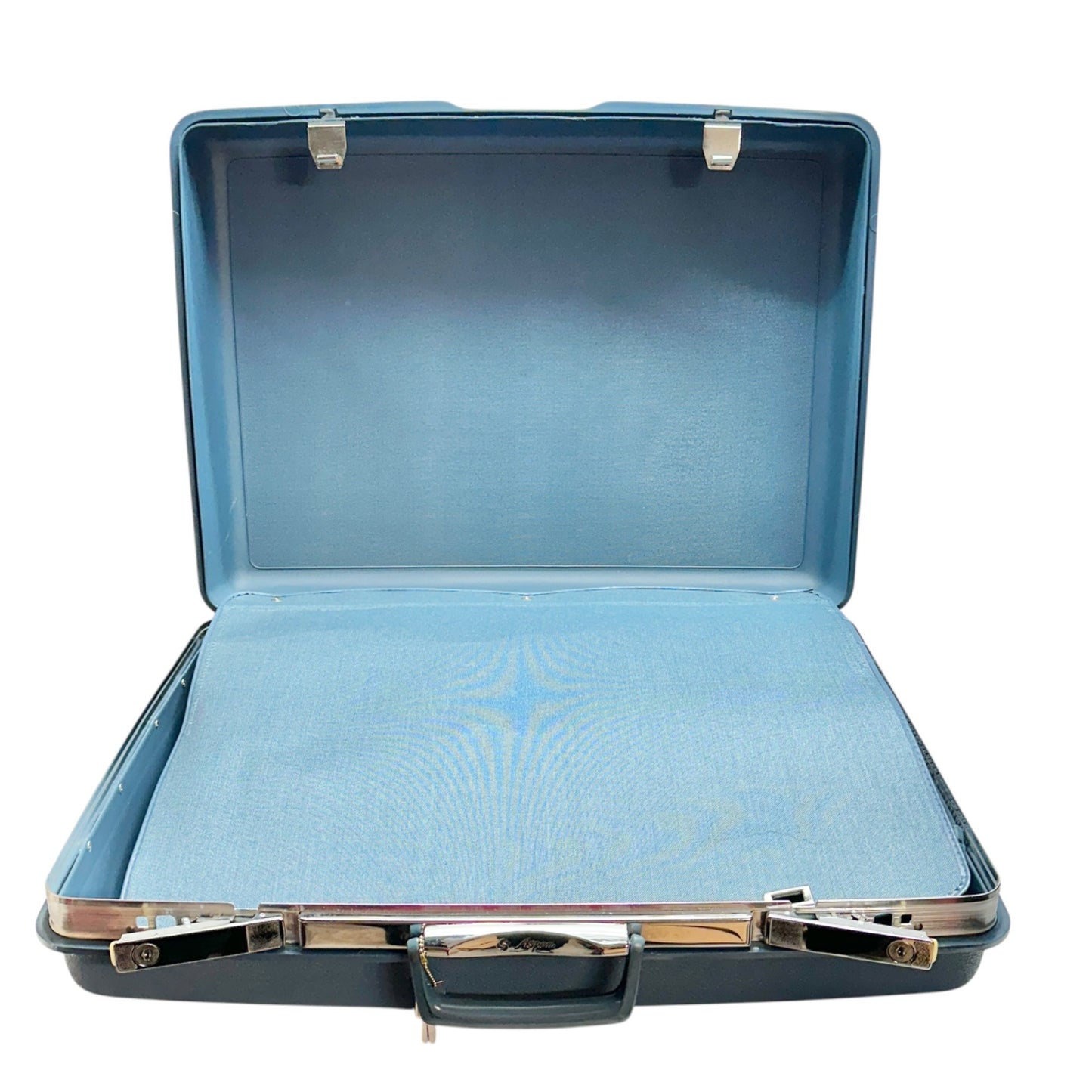 Samsonite Aspen Vintage Blue Hardshell Suitcase With Key Chrome Accents Durable