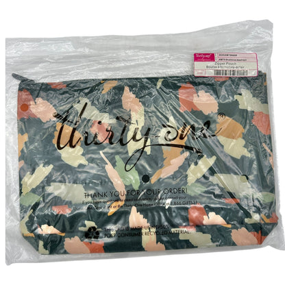 Thirty-One Zipper Pouch AM70 Shattered Abstract 12.5x8.5x2.5 New In Original Bag