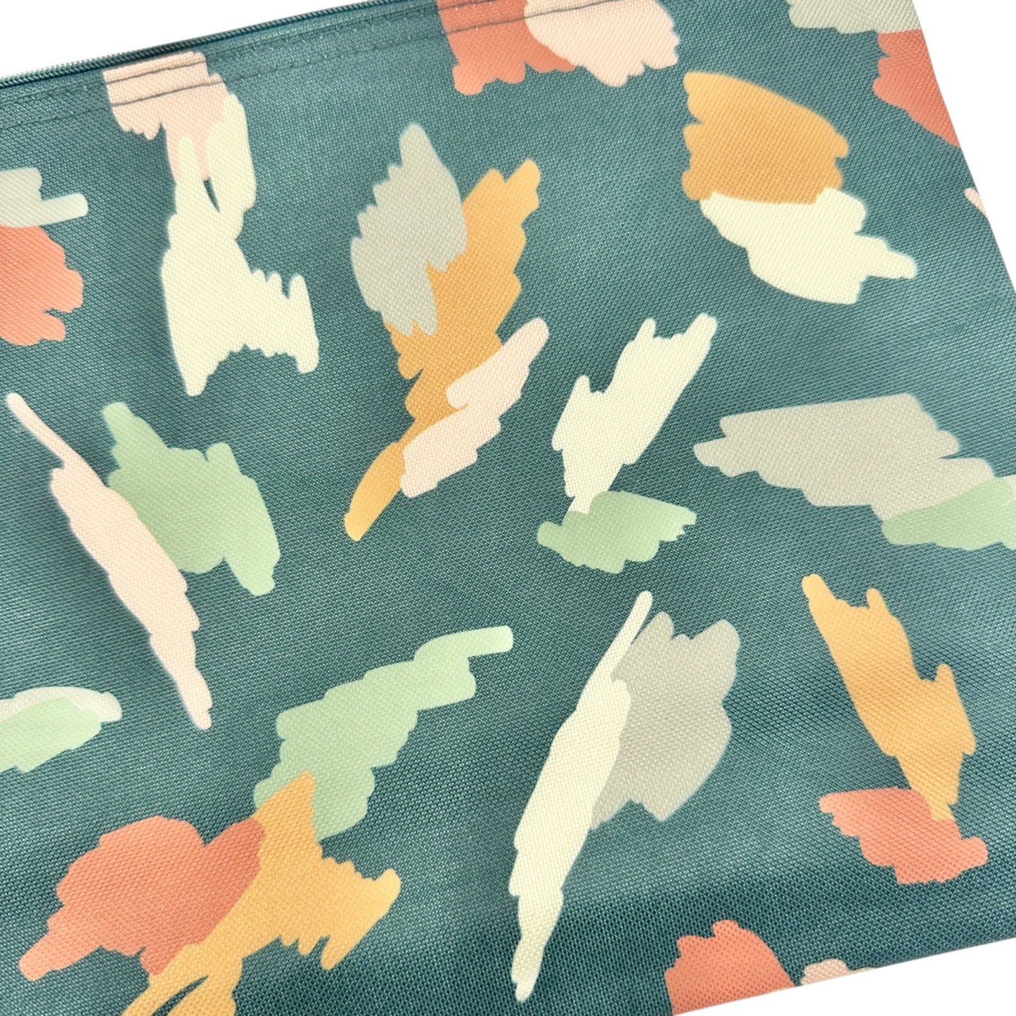 Thirty-One Zipper Pouch AM70 Shattered Abstract 12.5x8.5x2.5 New In Original Bag