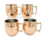 Nordstrom At Home Set Of 4 Hammered Copper Mule Mugs With Brass Handles 16 Oz