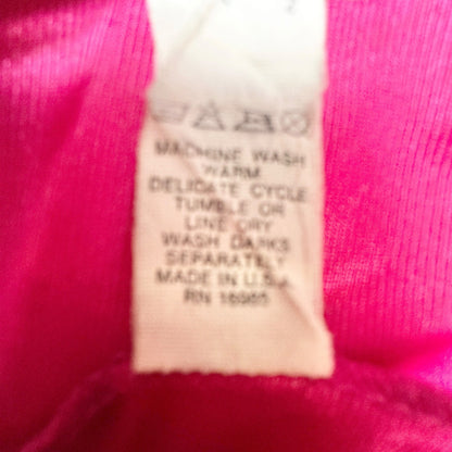 Val Mode Nightgown Womens Small Hot Pink Spaghetti Straps Lace Sheer 56" Length
